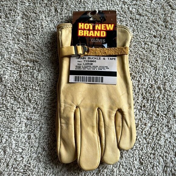 NWT John Deere Driver Work Gloves Cowhide Leather Size Large - Picture 1 of 6
